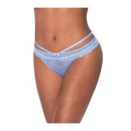 Ooh La Lace Peek-A-Boo Cheeky Panty Periwinkle L/XL