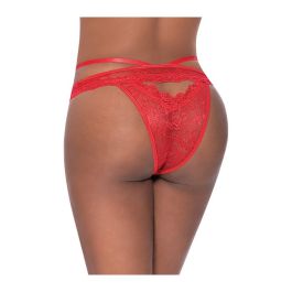 Ooh La Lace Peek-A-Boo Cheeky Panty Red